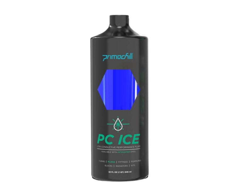 PrimoChill Ice - Computer WaterCooling Coolant, Fill and Forget, Low Viscosity, Low Chemical Content, Full Protection, Proudly Made in The USA (32oz/.9L) - Transparent - UV Blue - Image 2